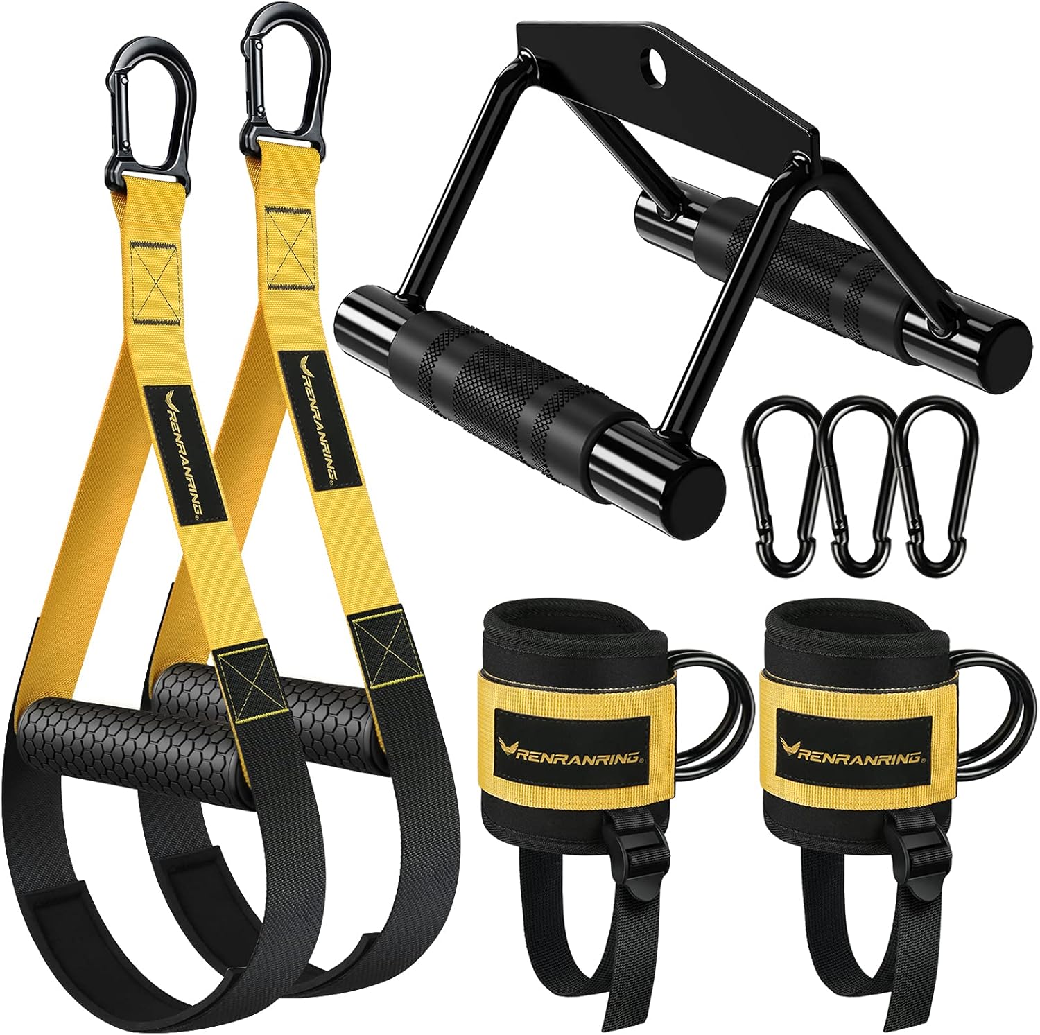 LAT Pulldown Attachments Set with Double-D Handle and Tricep Rope I248