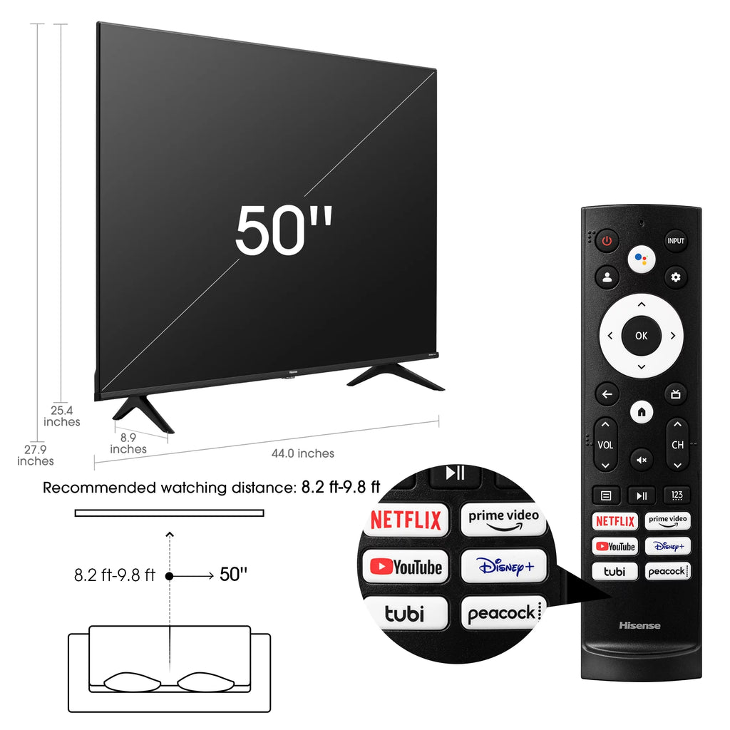 50" 4K UHD Google Smart TV HDR Q620195