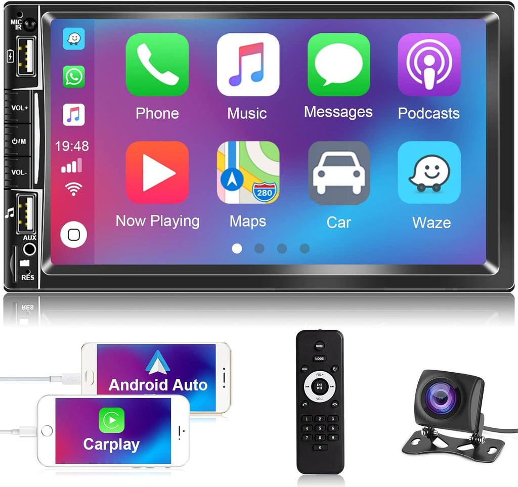 7 inch Touch Screen Car Stereo Radio with Bluetooth Backup Camera T5894