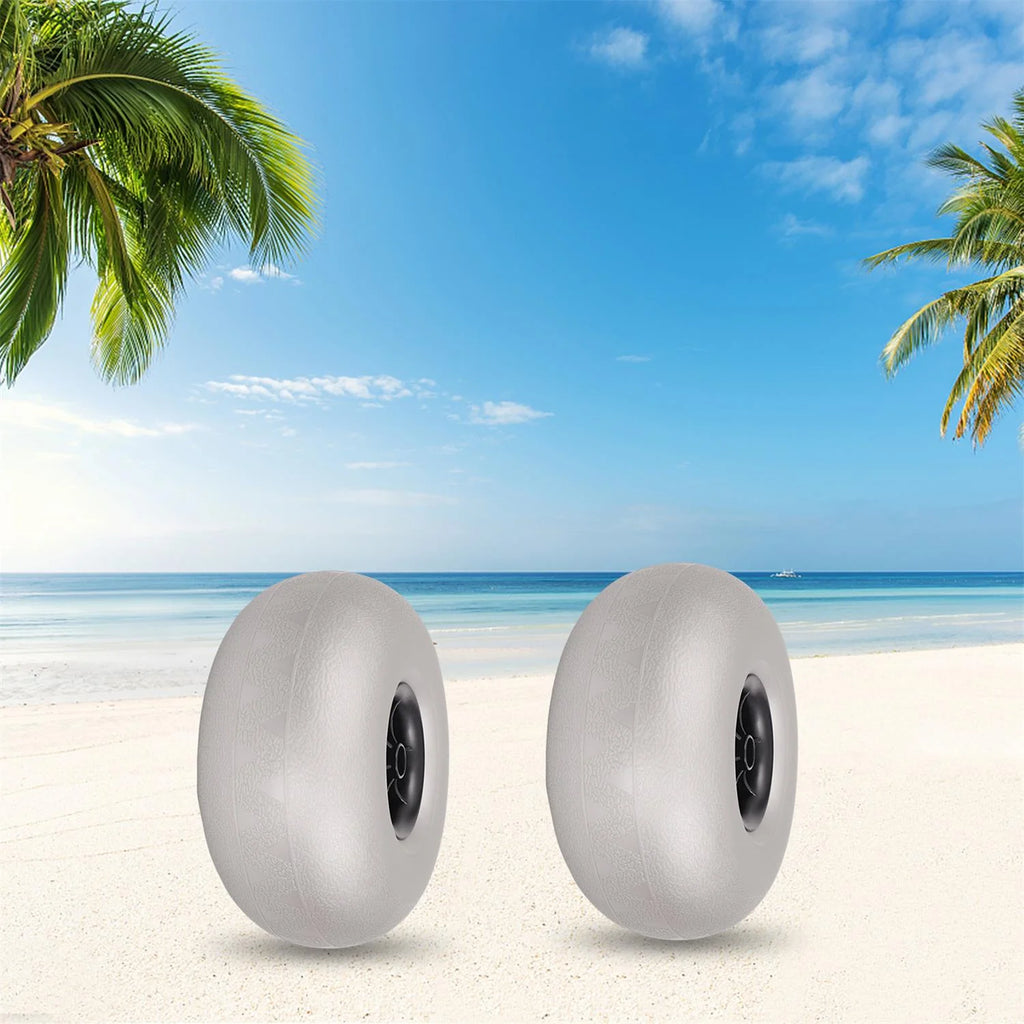 2PCS Inflatable Beach Wheels for Kayak Dolly Cart O823