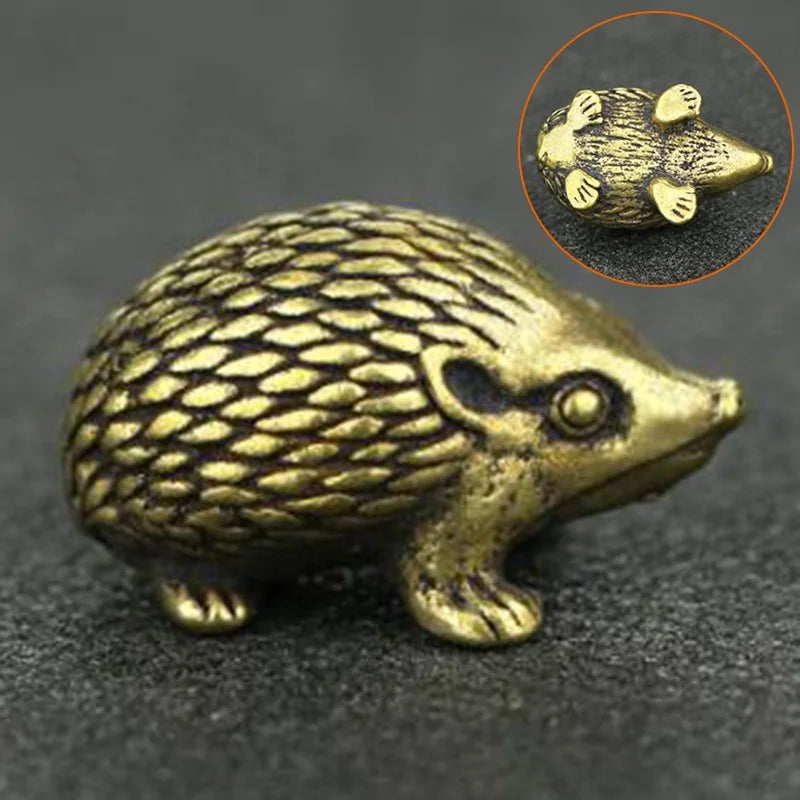 Brass Hedgehog Statue Home Decor Ornaments K7954