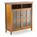 Light Golden Brown Solid Wood Media Cabinet S87741