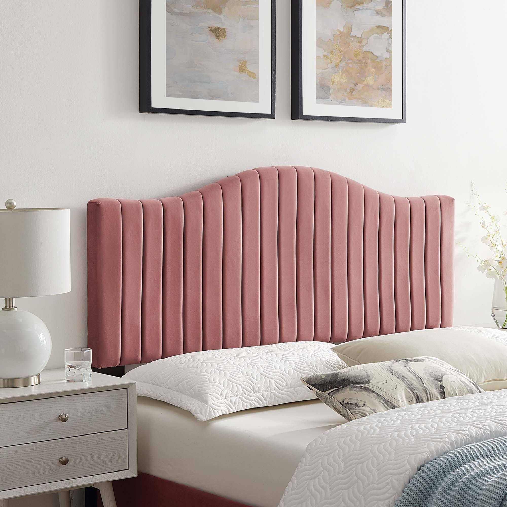 Navy Performance Velvet King/California King Headboard V171069