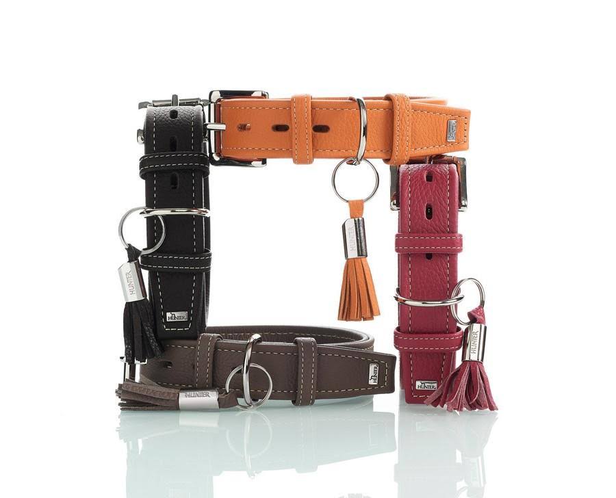 Orange Leather Collar, 60 cm S205