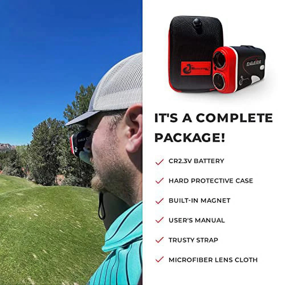 Golf Rangefinder with Slope, 1000 Yard Range, 6X Magnification N86638