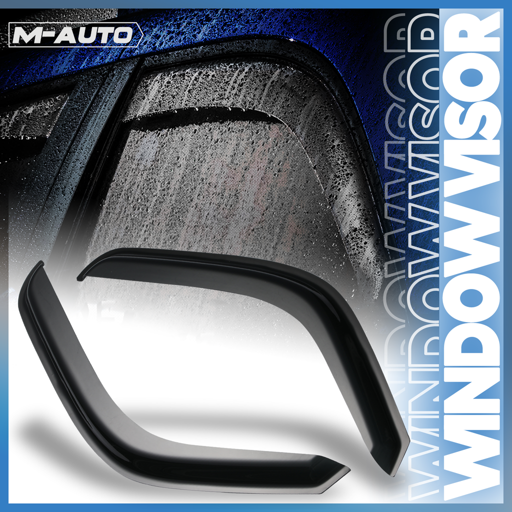 Smoke Tinted Outside Mount Window Visor Deflector Rain Guard, 2Pcs Set Z776007