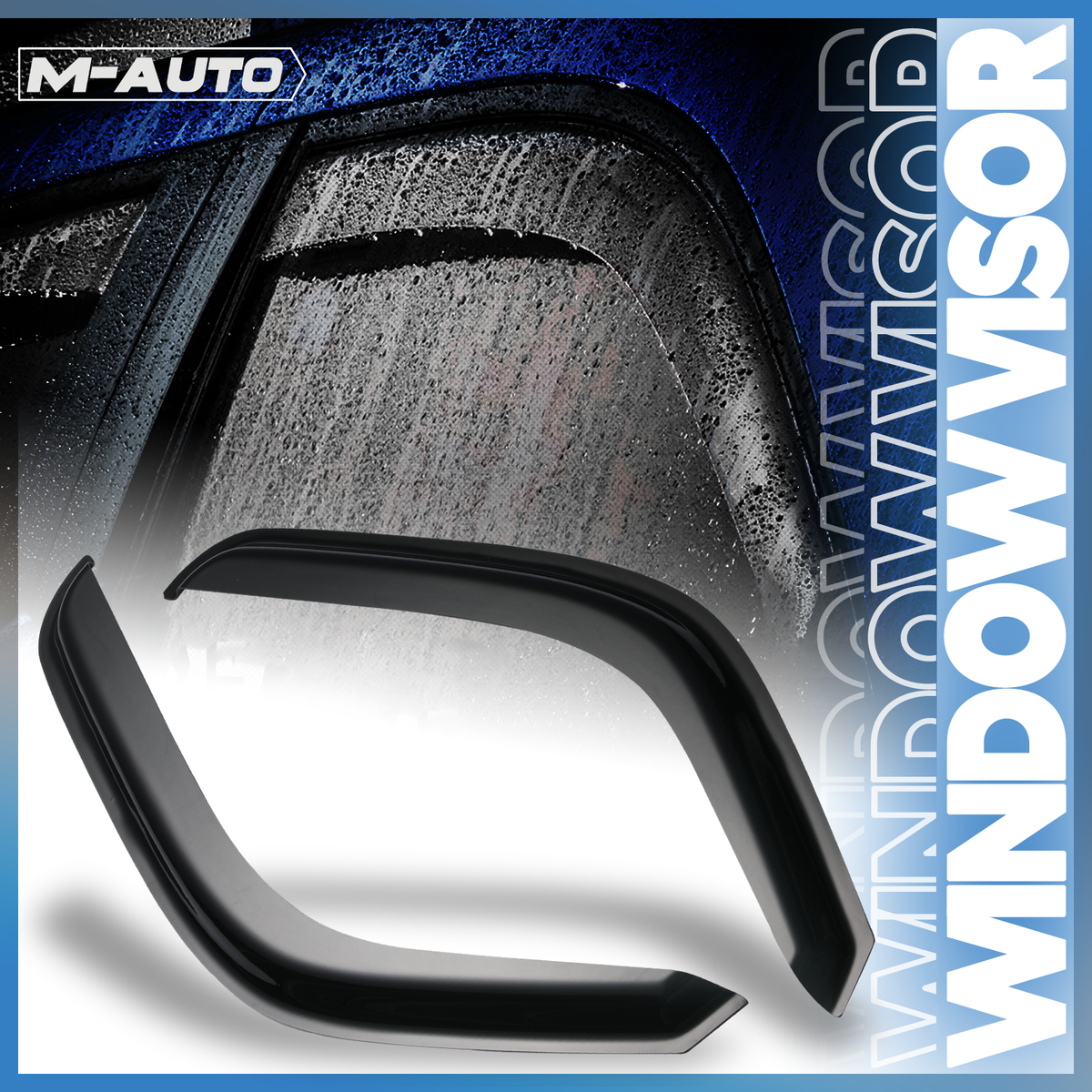 Smoke Tinted Outside Mount Window Visor Deflector Rain Guard, 2Pcs Set Z776007