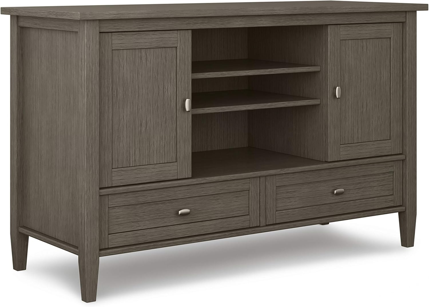 47 inch Solid Wood TV Media Stand in Farmhouse Grey J6086