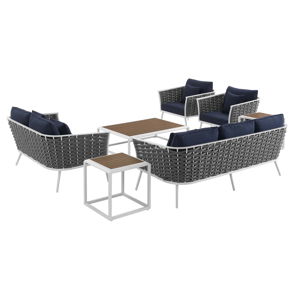 7 Piece Outdoor Patio Aluminum Sectional Sofa Set B1790