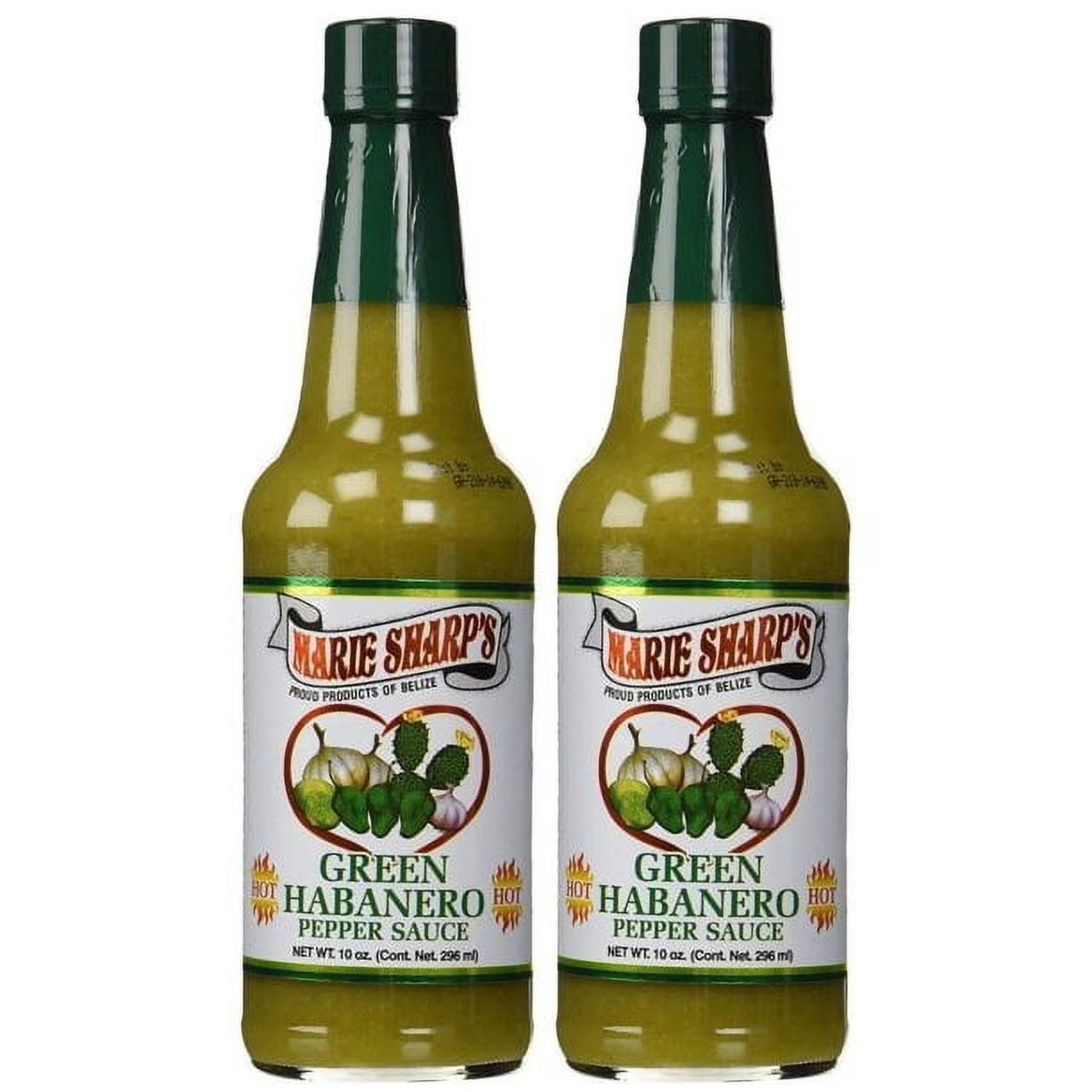 Nopal Green Habanero Pepper Sauce, 10 oz, Pack of 2 N584541