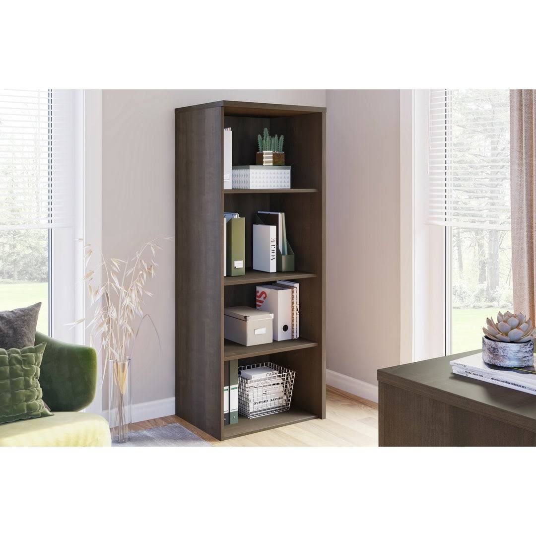 Walnut Grey White Bookcase H659521