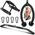 LAT Pulldown Attachments Set with Double-D Handle and Tricep Rope I248