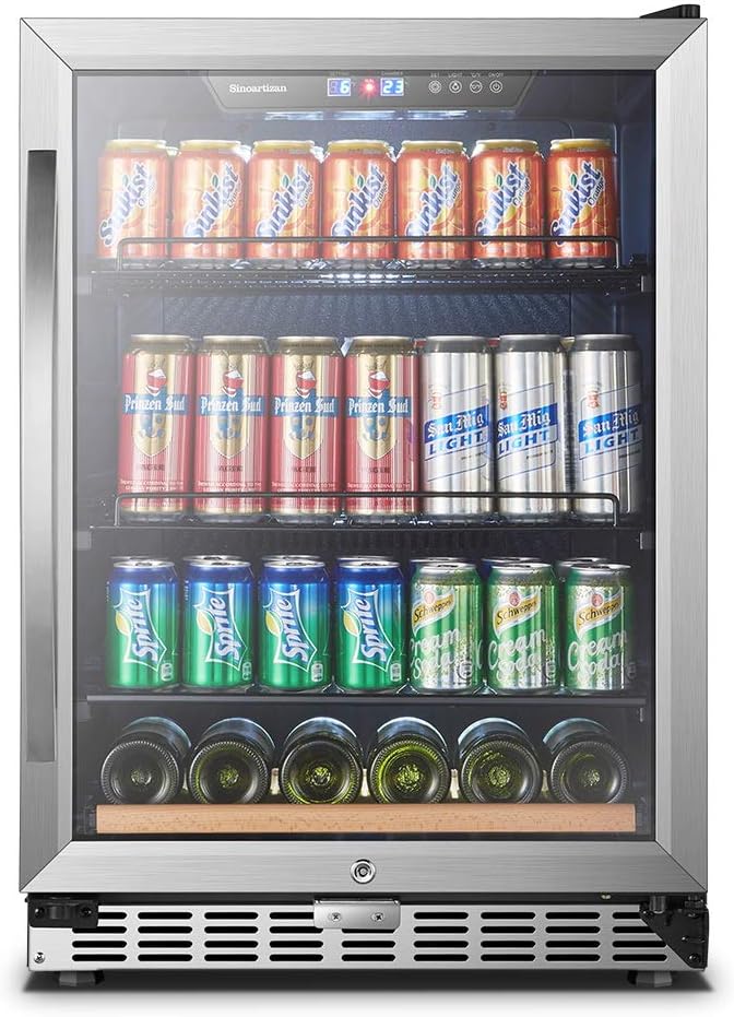 15 Inch Beverage Cooler Refrigerator with Glass Door D553