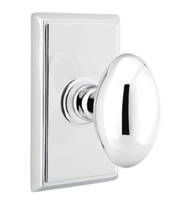 Satin Nickel Passage Knob with Rectangular Rose H3076