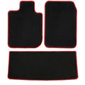 Black with Red Edging Carpet Car Mats Q42624