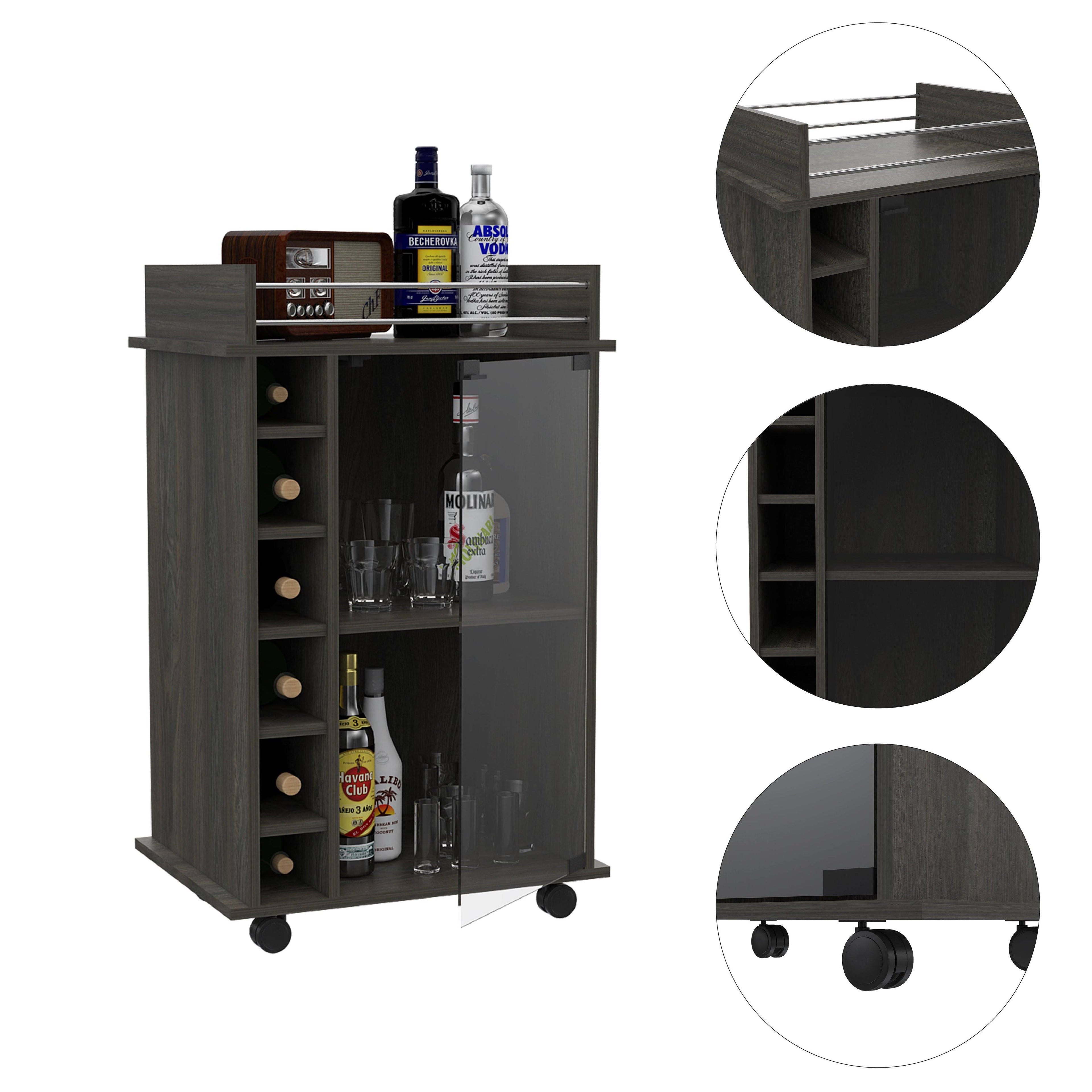 Grey Oak Bar Cart B319150