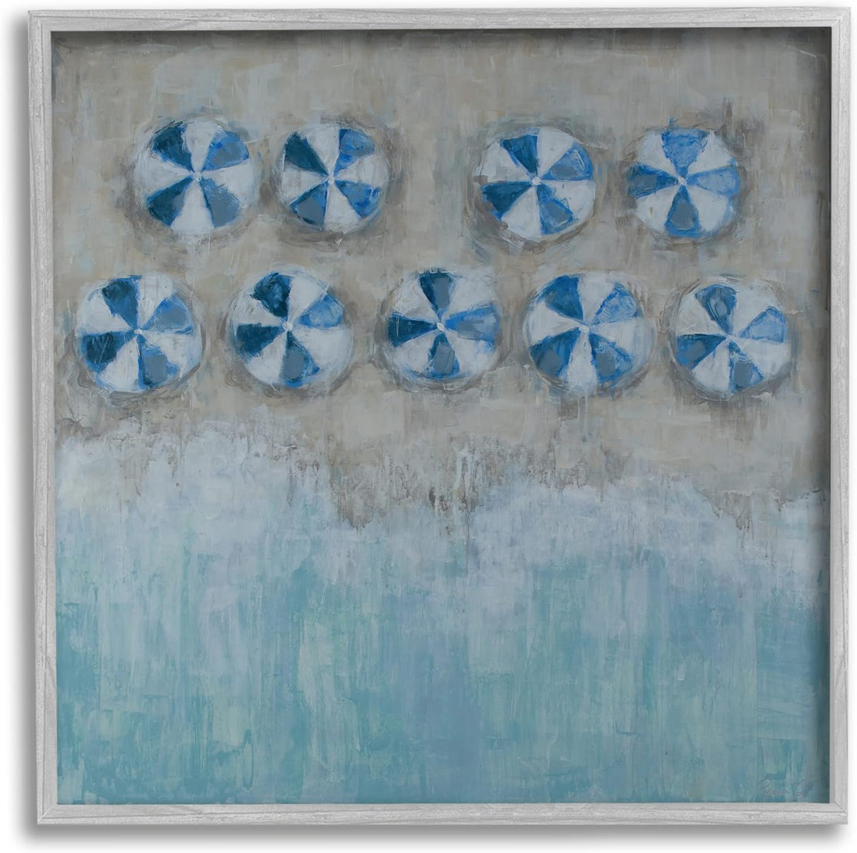 Grey Framed Wall Art, 24 x 24, Blue K68567