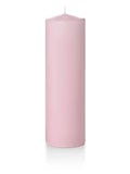 12 Light Rose Round Pillar Candles L970076