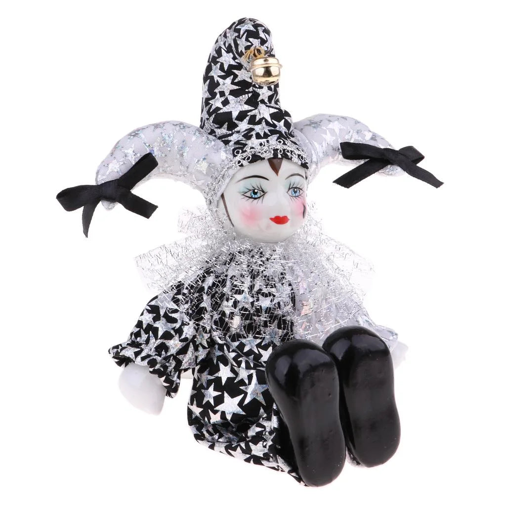 8 inch Porcelain Doll Harlequin Doll Toys R640