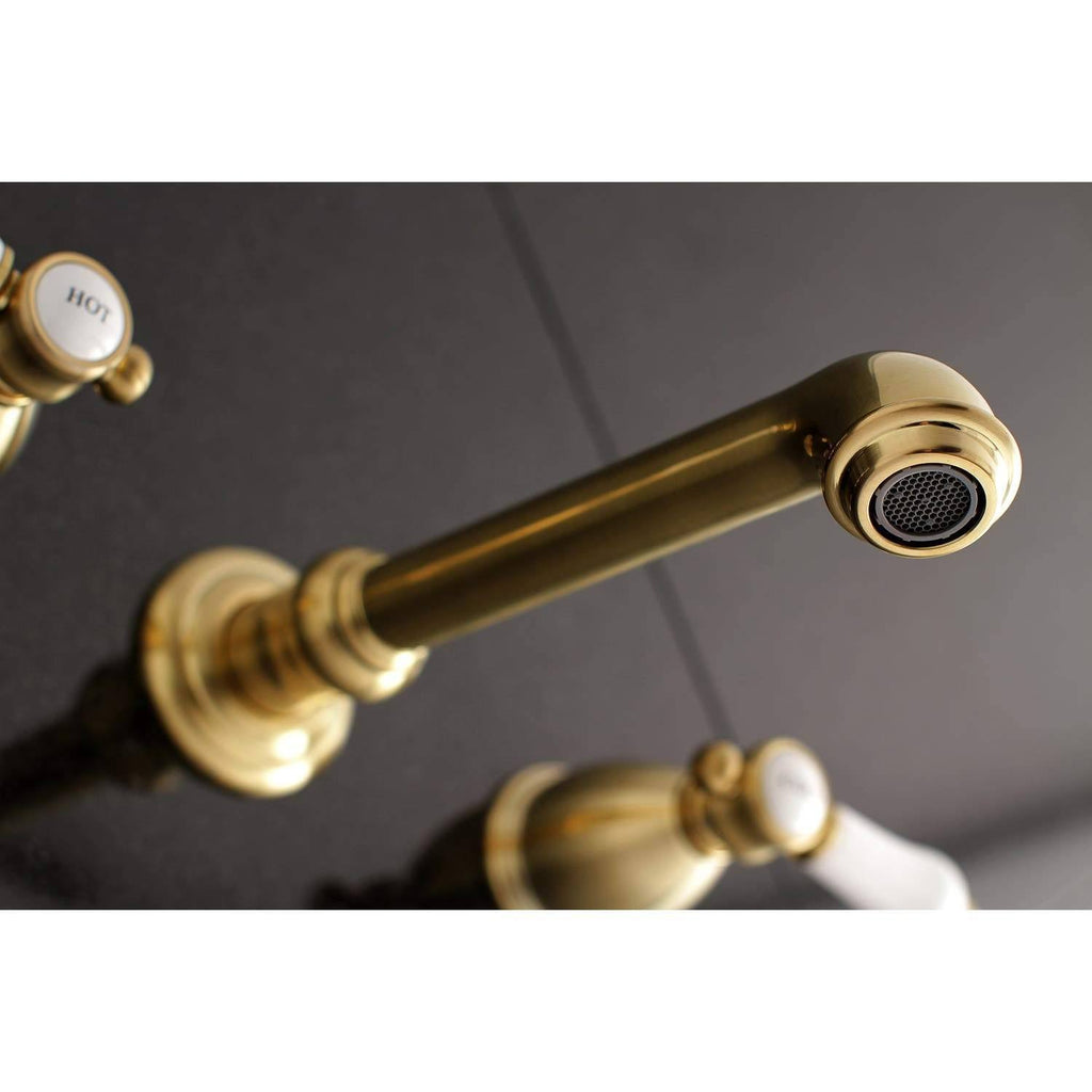 Satin Brass Wall Mount Bathroom Faucet H473850