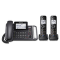 Black Expandable Phone System with 2 Handsets N244