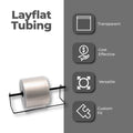 Clear Lay Flat Poly Tubing 10 Inch x 1000 Feet, 6 Mil - 1 Roll E706