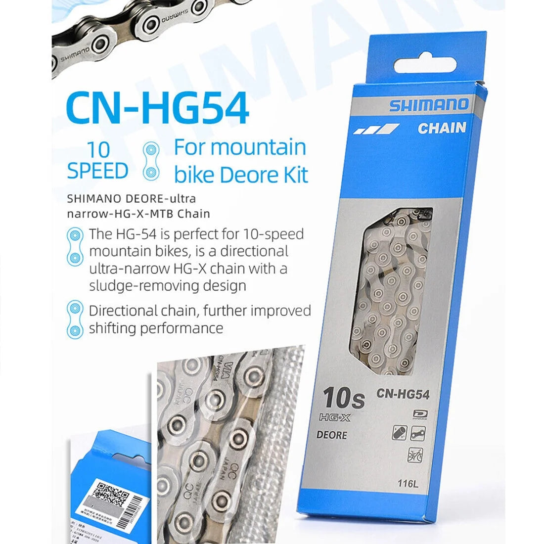 10 Speed Mountain Bike Chain 116 Links J833001