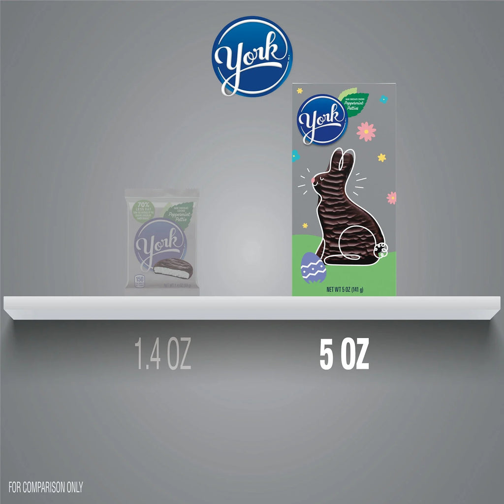 Dark Chocolate Peppermint Patties Bunny Easter Candy, 5 oz I770161