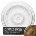 12x22OD x 1x22P Hand-Painted Smokey Topaz Crackle Ceiling Medallion R8252