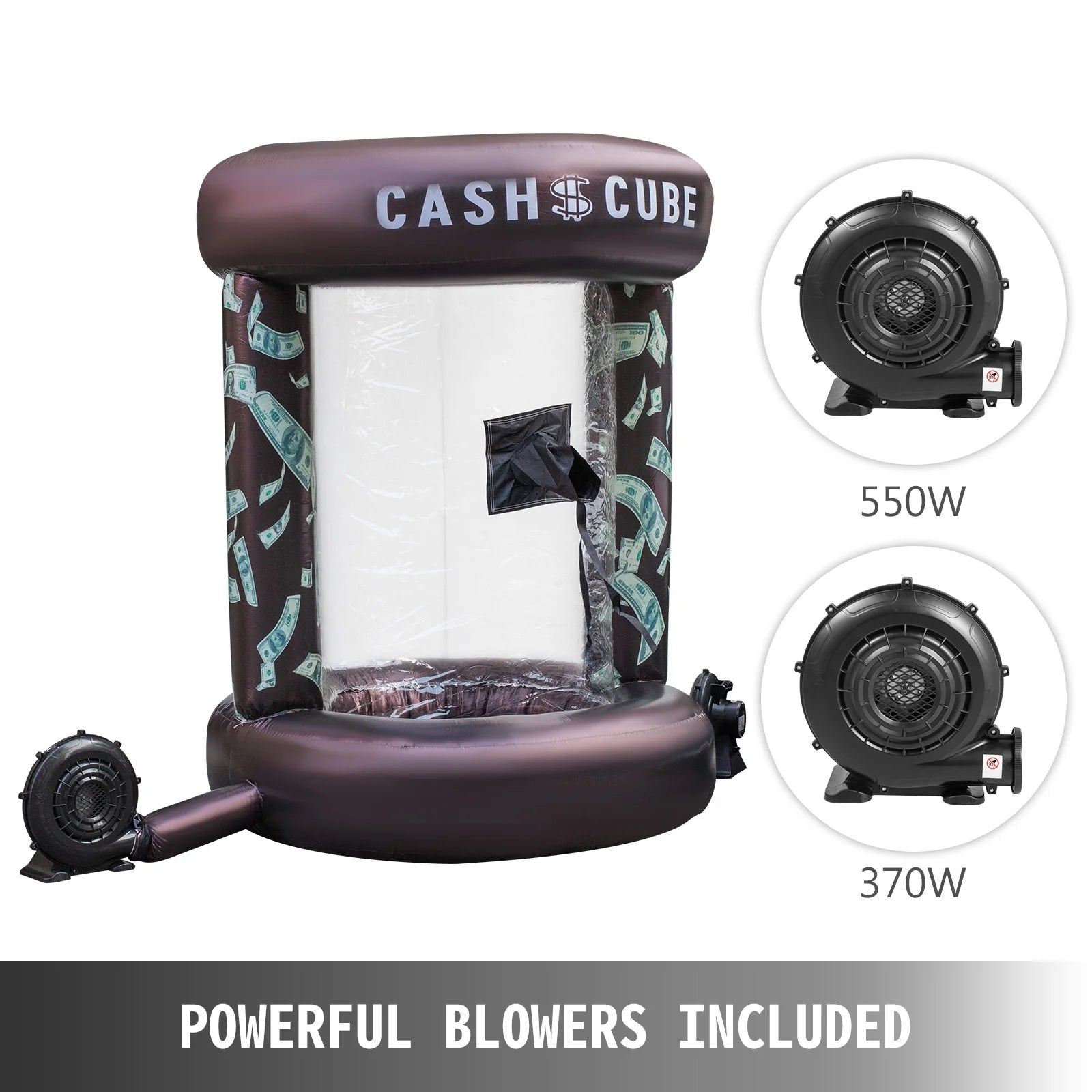 Inflatable Cash Cube Booth with Two Blowers C360