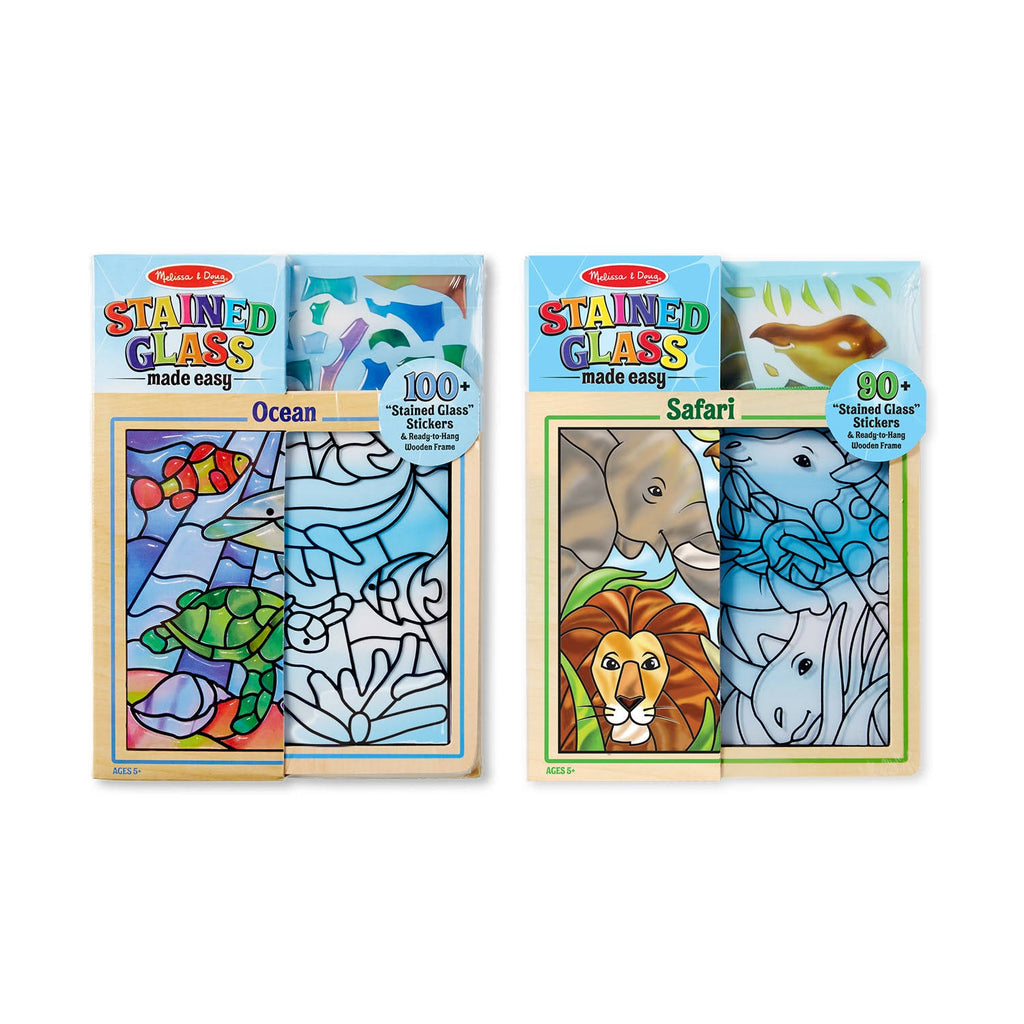 Stained Glass Made Easy Activity Kits Set: Ocean and Safari Z5126
