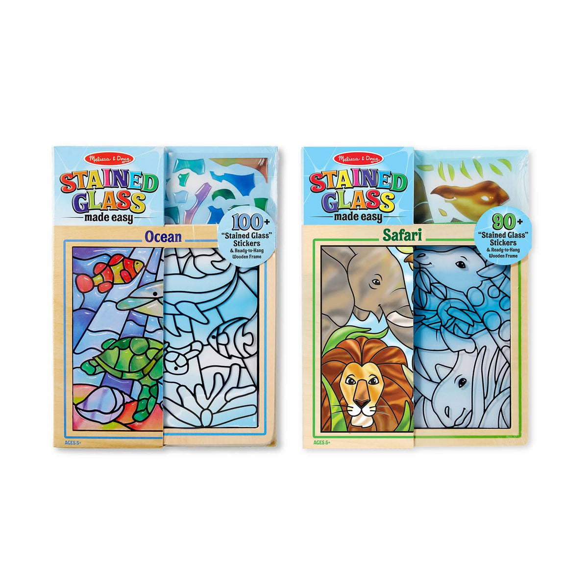 Stained Glass Made Easy Activity Kits Set: Ocean and Safari Z5126