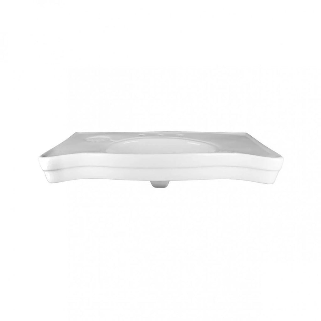 White Console Sink with Chrome Bistro Legs H730