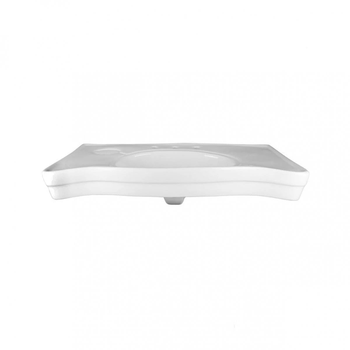 White Console Sink with Chrome Bistro Legs H730