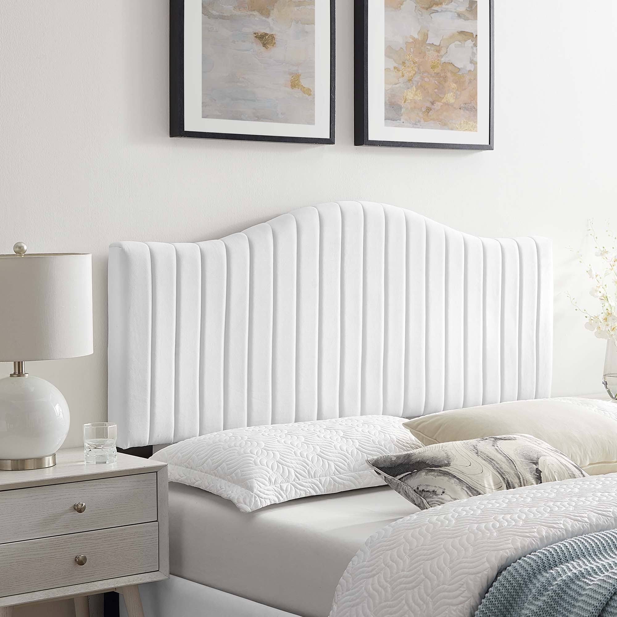 Navy Performance Velvet King/California King Headboard V171069