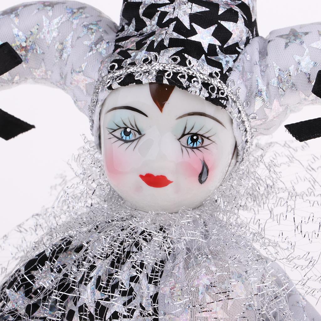 8 inch Porcelain Doll Harlequin Doll Toys R640