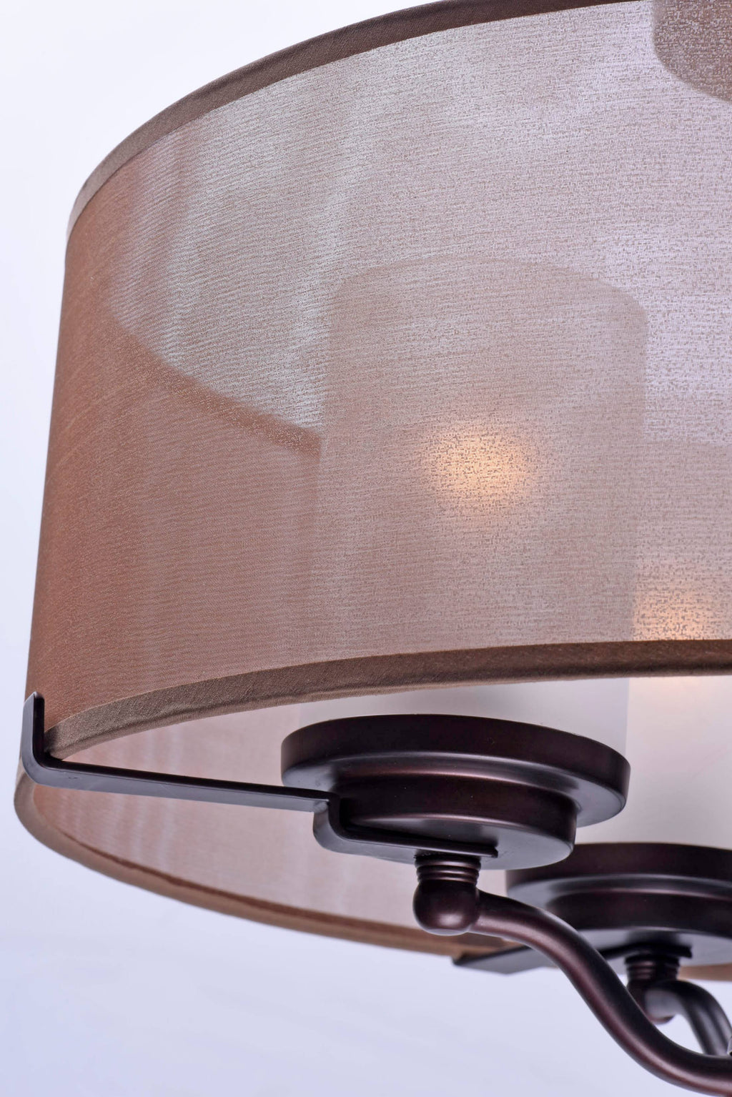 Oil Rubbed Bronze 4-Light Semi-Flush Mount H3017