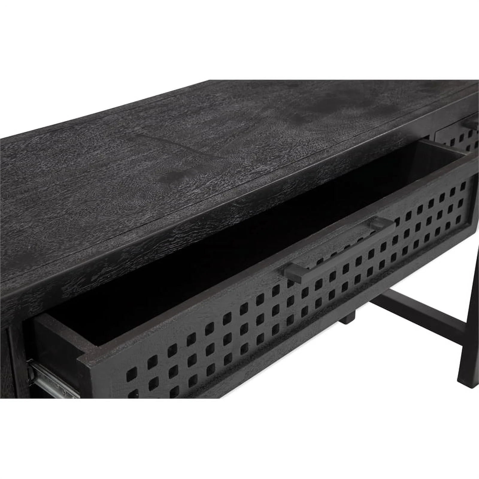 Black Wood Console Table G340