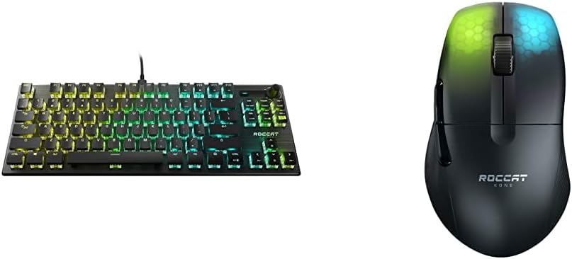Black Tenkeyless Linear Optical Gaming Keyboard with Anodized Aluminum Top Plate A97409