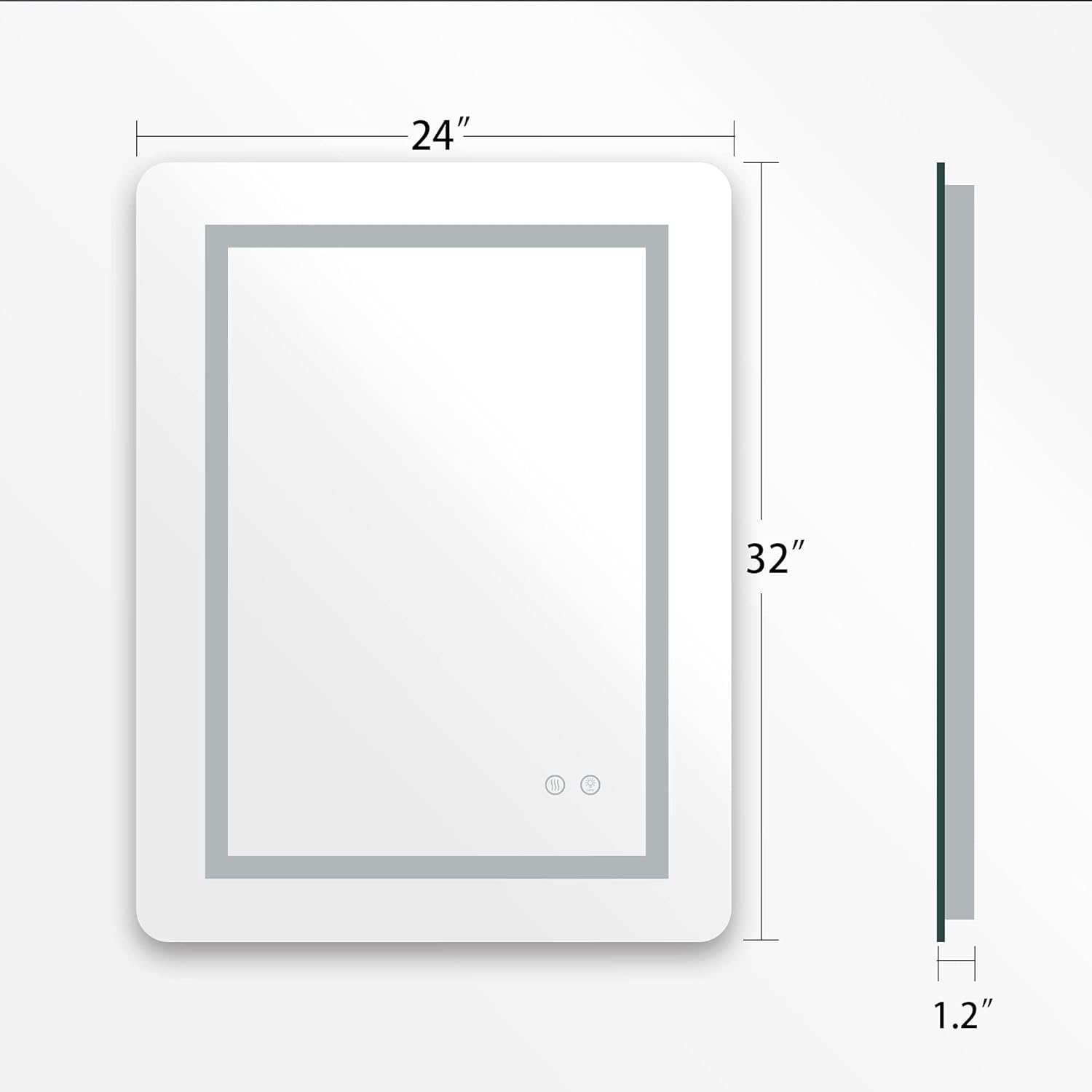 LED Mirror, 24x32 Inch Lighted Bathroom Mirror with Lights, Anti Fog, Dimmable, 3 Lighting Temperature Setting Q995007