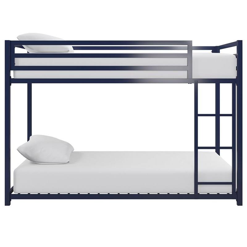 Blue Twin Over Twin Metal Bunk Bed H3007