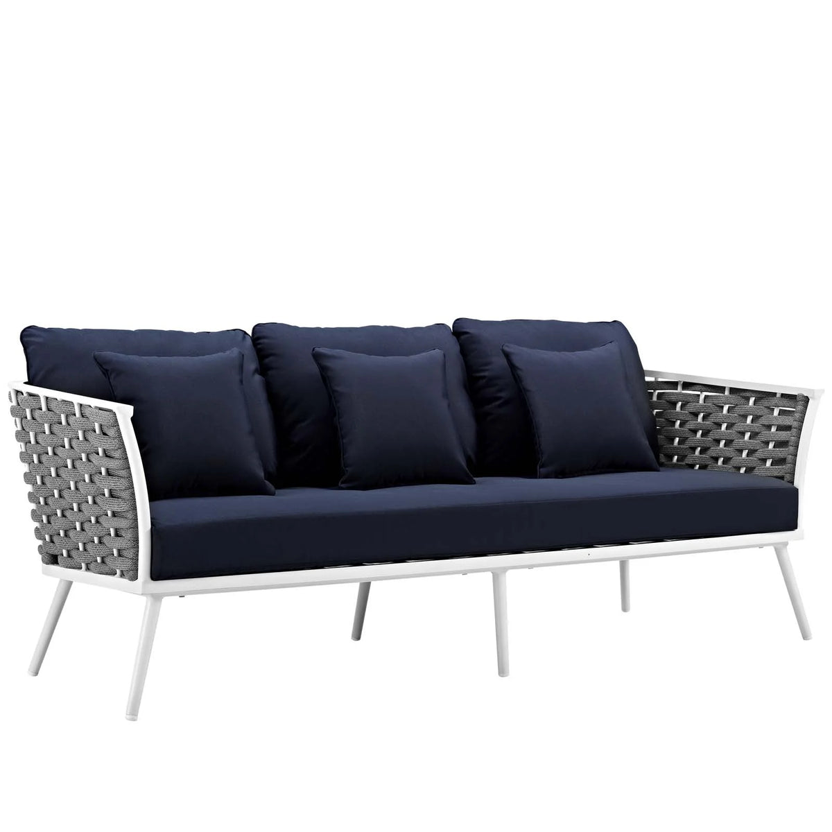 7 Piece Outdoor Patio Aluminum Sectional Sofa Set B1790