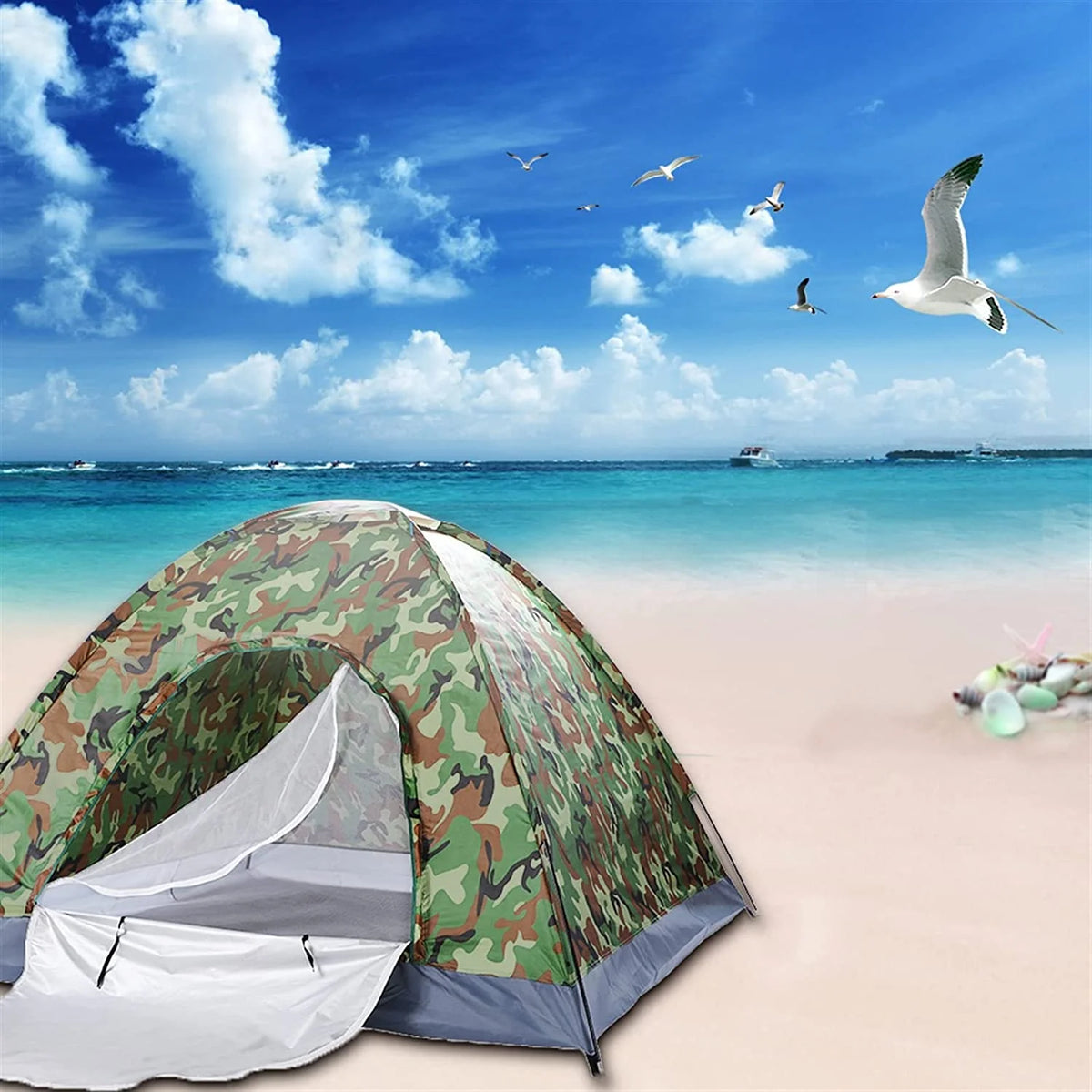 Outdoor Waterproof Camping 3-4 Person Tent F687