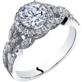 14K White Gold Cubic Zirconia Solitaire Engagement Ring R271