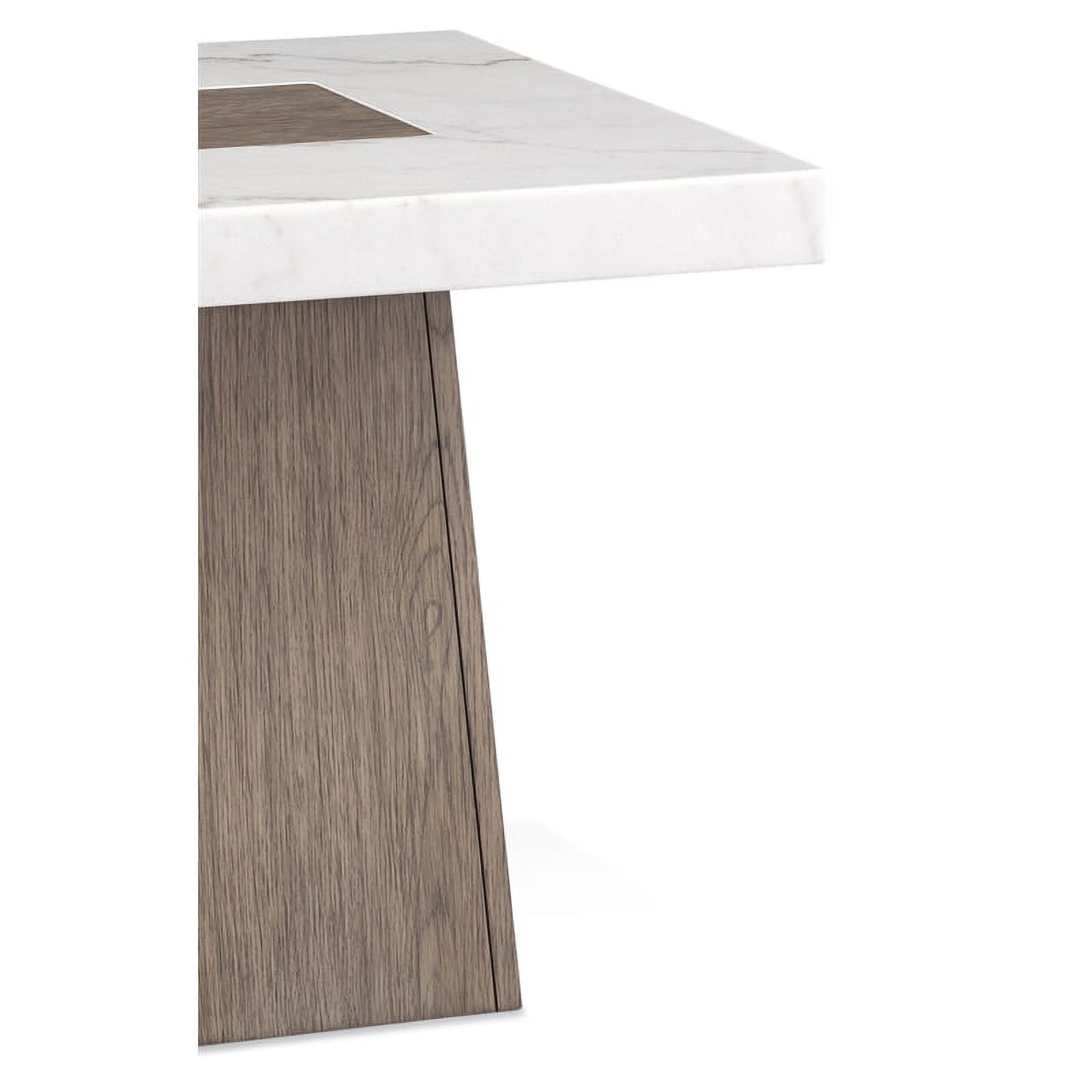 White Square Marble End Table C134751