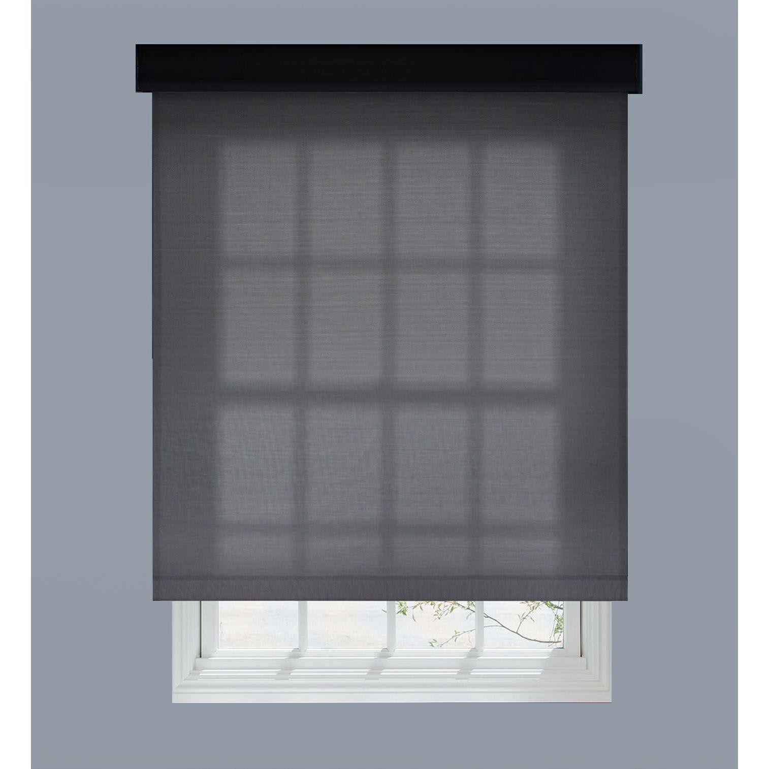 Charcoal Cordless Solar Roller Shade G258
