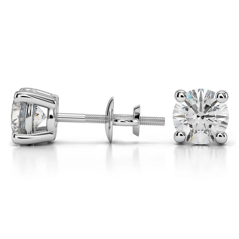 18K White Gold Stud Earrings Z32152