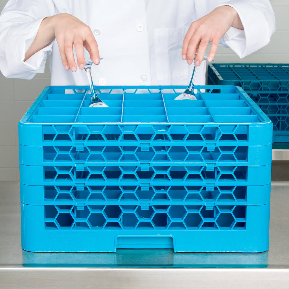 25 Compartment Glass Rack with 4 Extenders H94779
