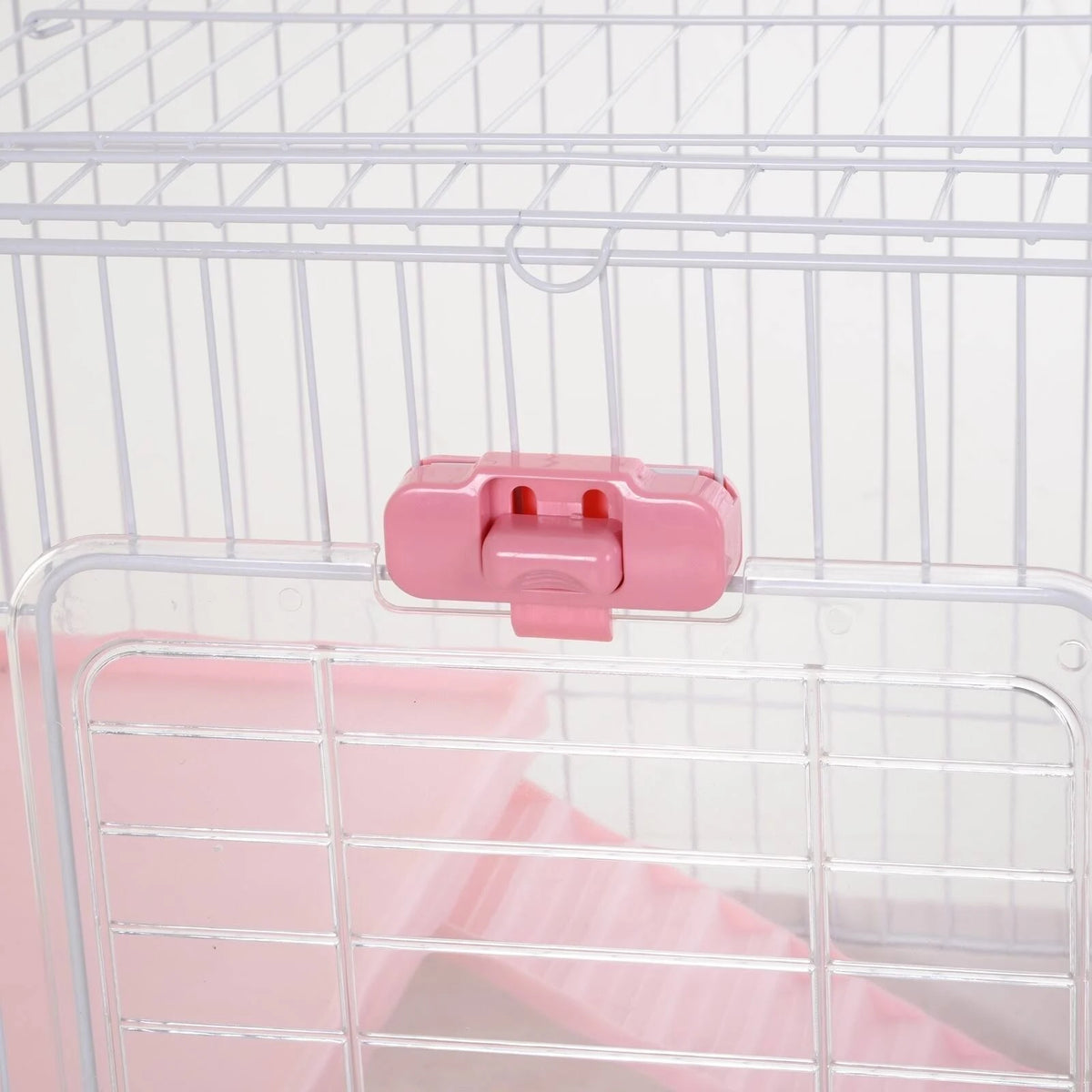 Pink Small Animal Habitat Cage with Wheels U830