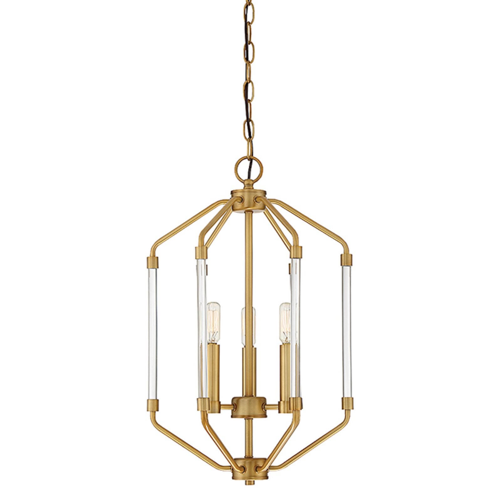 Warm Brass 3 Light Foyer P36051